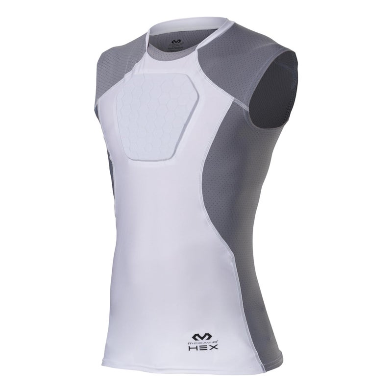 McDavid Youth Chest Protector, HEX Baseball Chest Protector Youth Sizes. Heart Guard Sternum Protection Compression Shirts, Padded Football Shirt for Lacrosse, Softball, Paintball, Rugby & More - Image 1